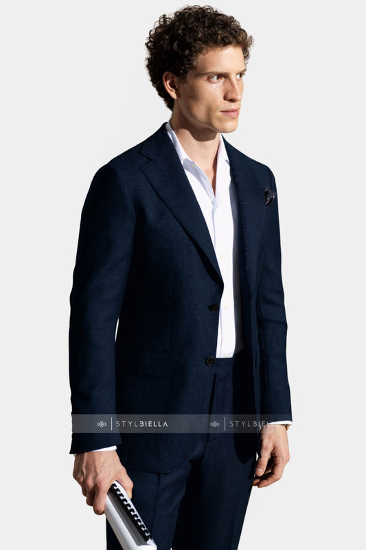 Notch Lapel, Navy Suit