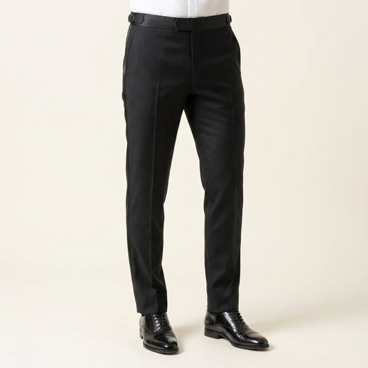 Tuxedo Trouser, Black, Carreman