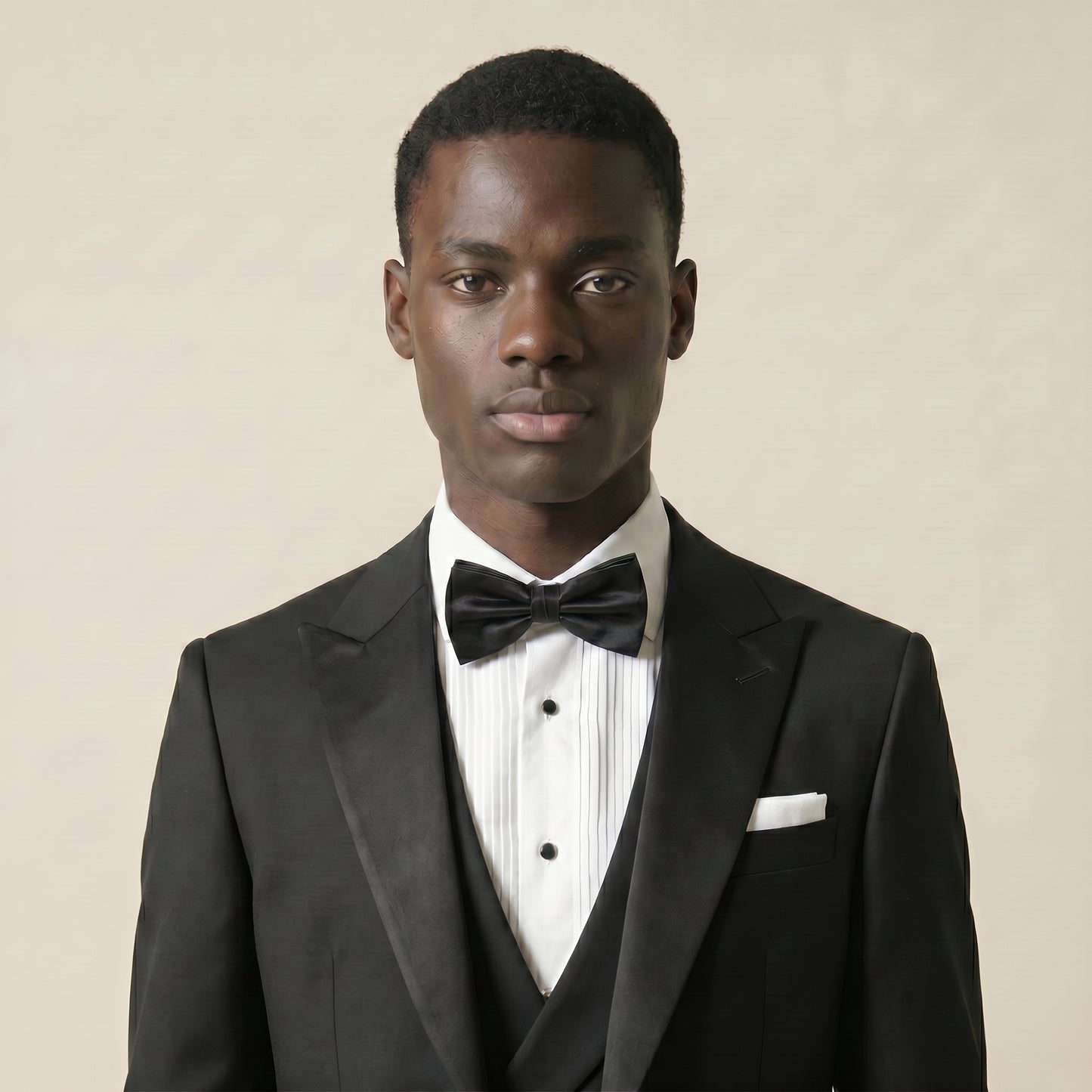 Peak Satin Lapel, Black, 2 pcs Tuxedo, Wool and Silk, Zignone
