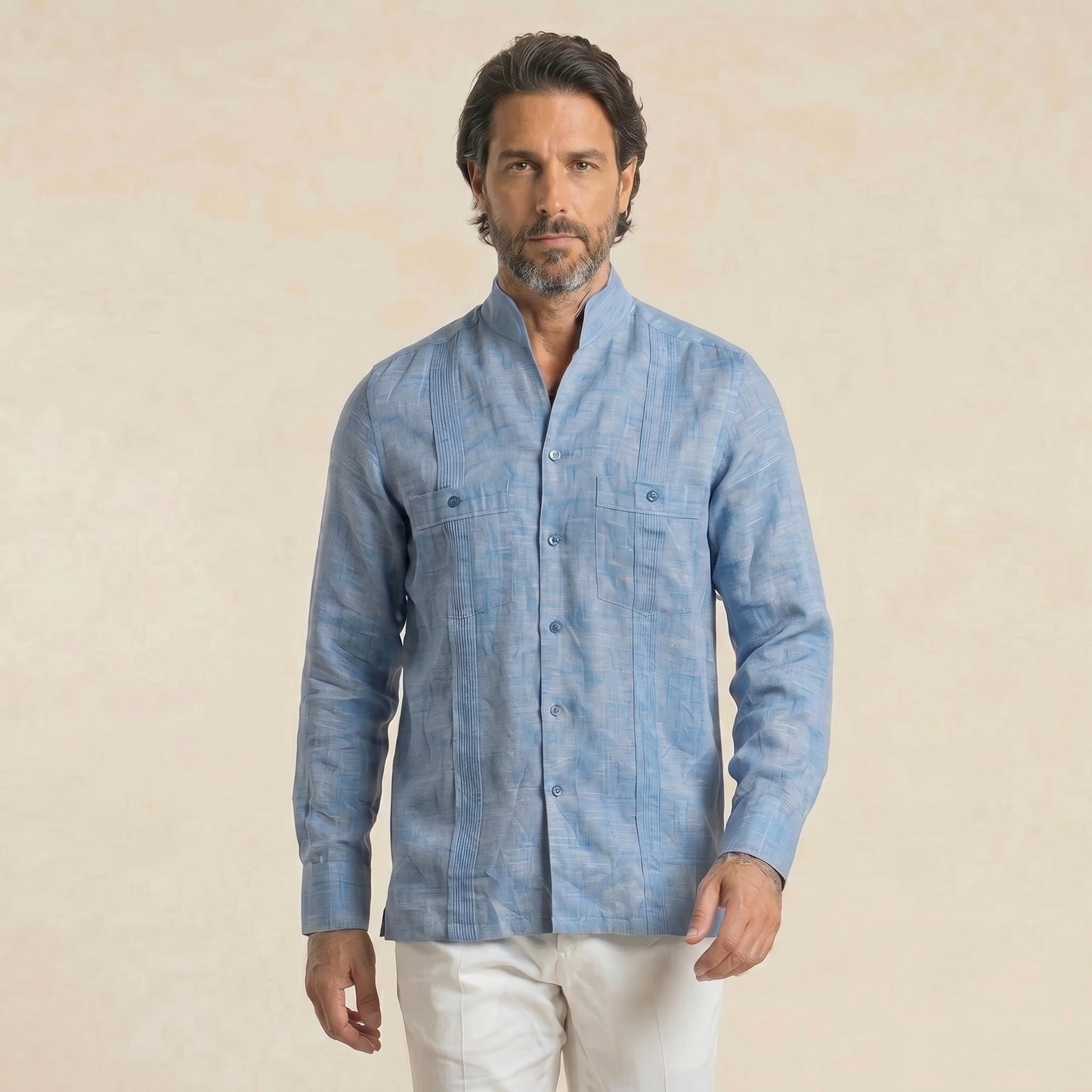 Cuban Shirt, Linen Intense Blue, Pure Linen, Anil