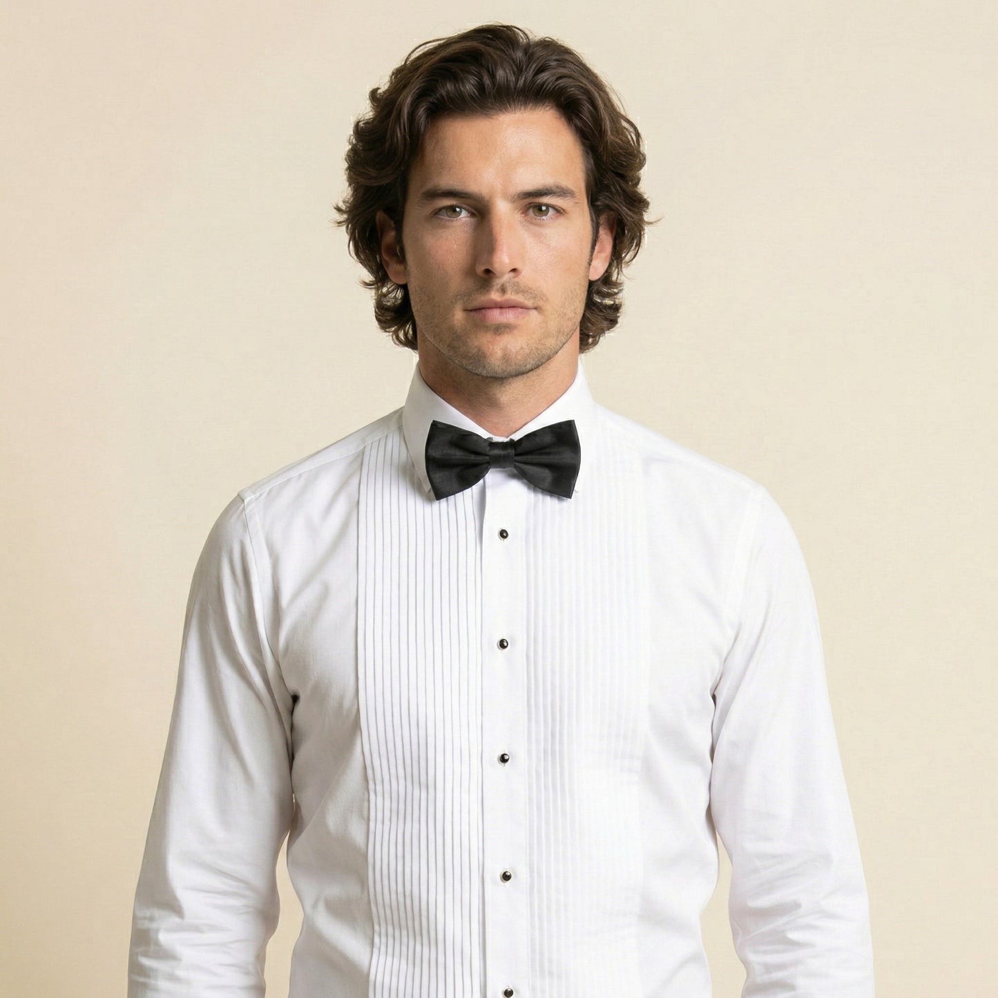 Tuxedo Shirt, Twill White, Pure Cotton, Calero