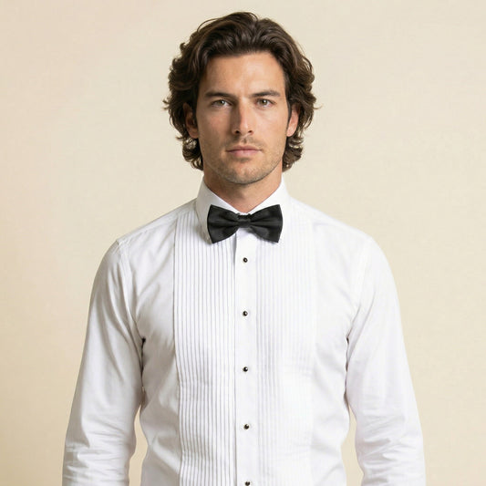 Tuxedo Shirt, Twill White, Pure Cotton, Calero
