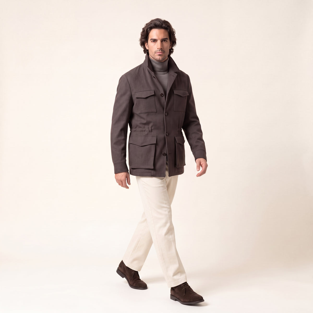 Safari Jacket, Brown, Loro Piana