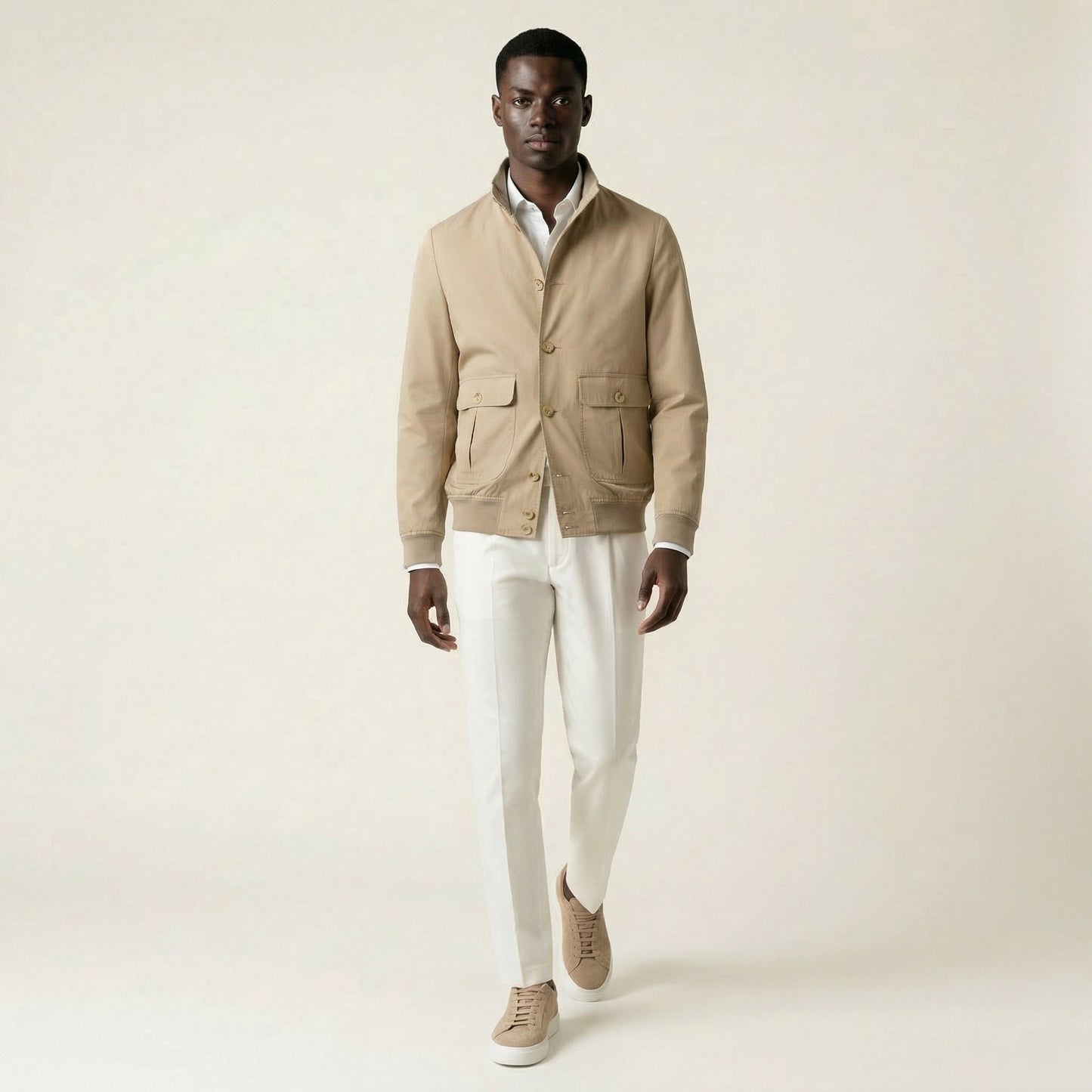 Bomber, Beige, Japanese Tec fabric super light