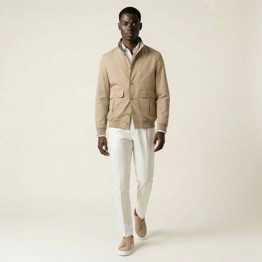 Bomber, Beige, Japanese Tec fabric super light