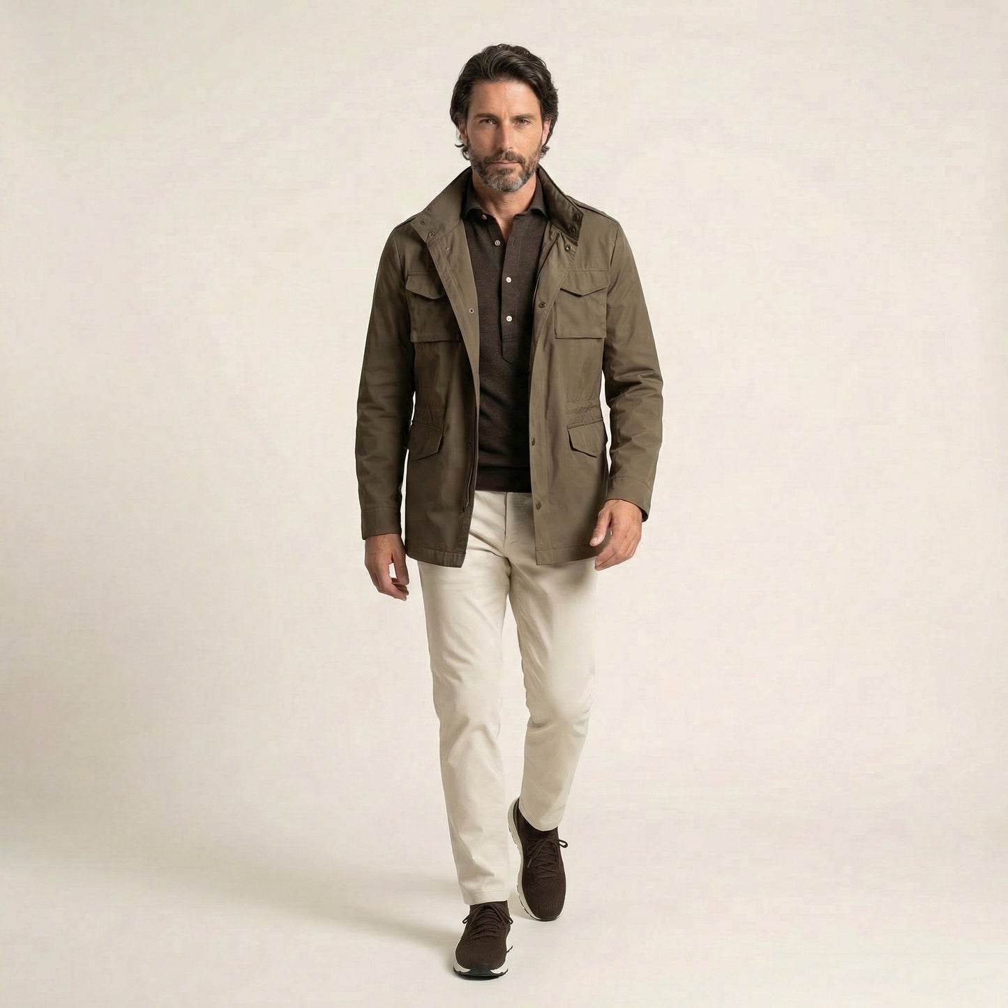 Field Jacket, Tabaco, Tec Fabric, Olmetex Italy