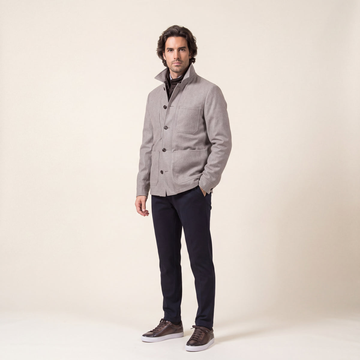 Work Jacket, Light Grey, Vitale Barberis