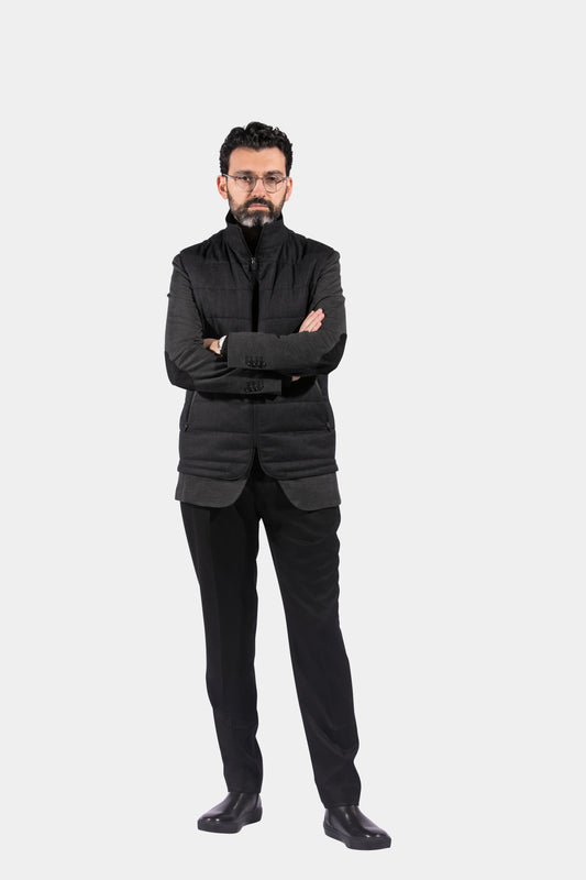 Body Warmer, Anthracite, Vitale Barberis, Jacket Only