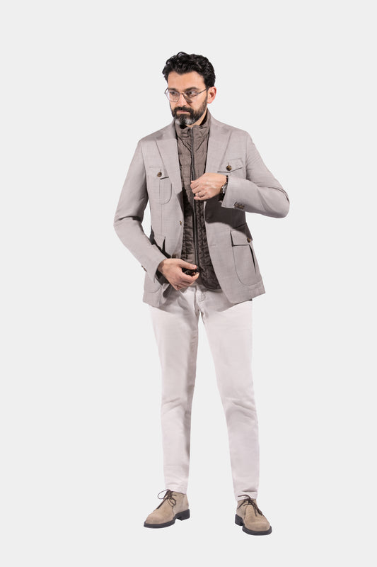 Safari Jacket, Beige, Jacket Only
