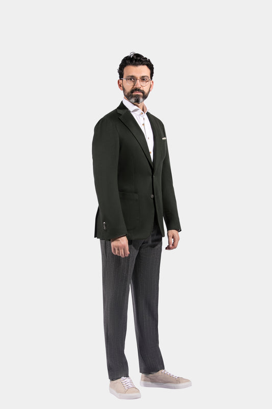 Notch Lapel, Dark Green, Jacket Only