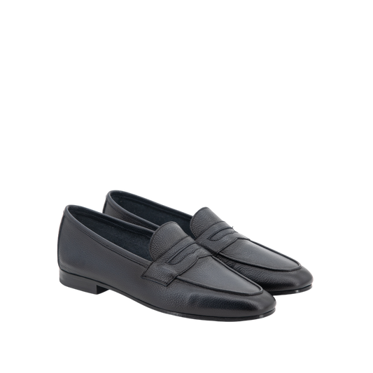 Grain Leather Venetian Loafer │ Navy