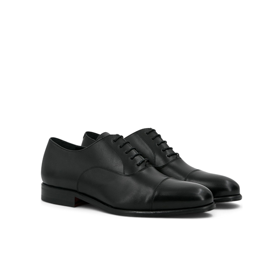 Leather Oxford Zurigo │ Black with Red Sole