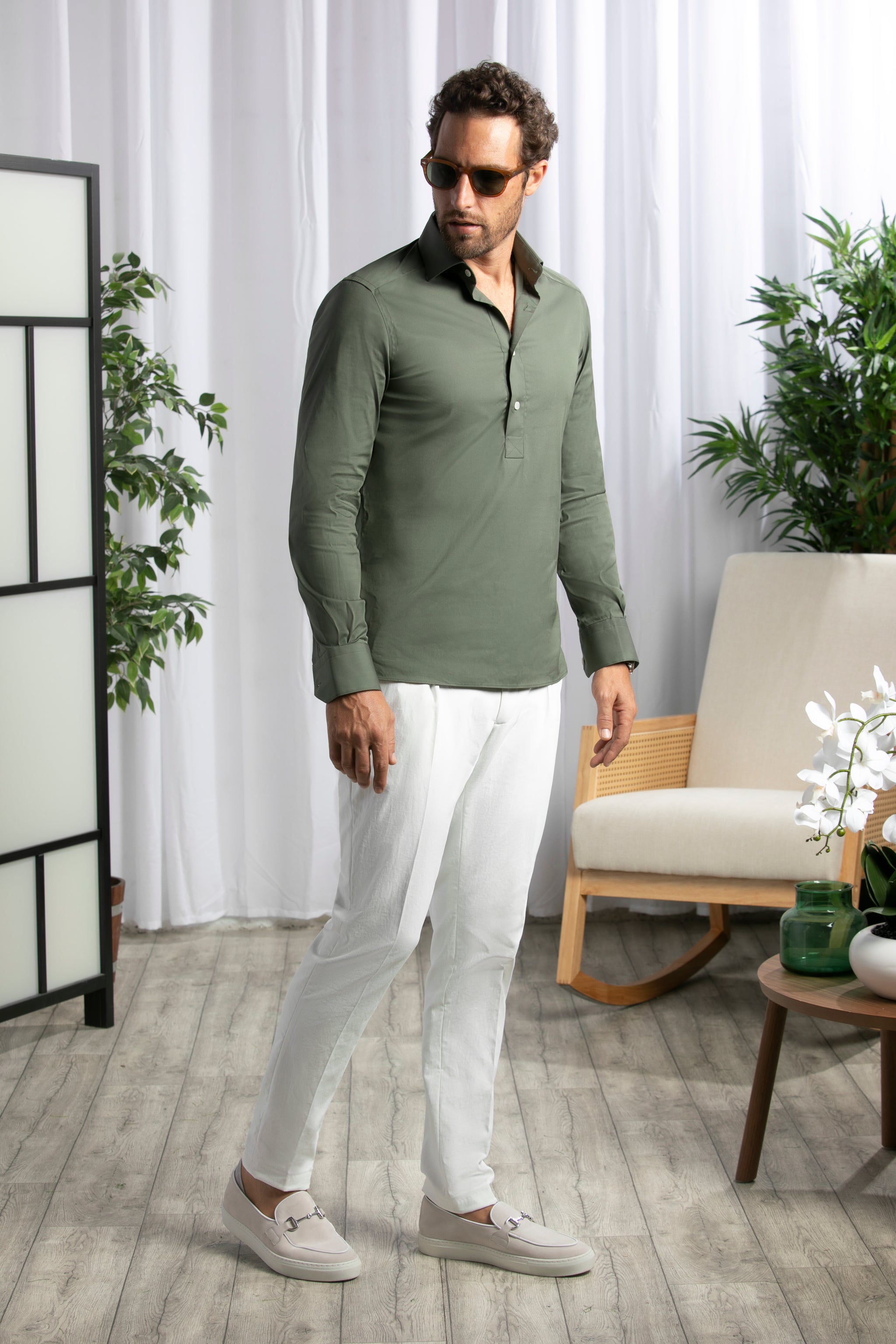 Polo Shirt Poplin Tec│ Khaki