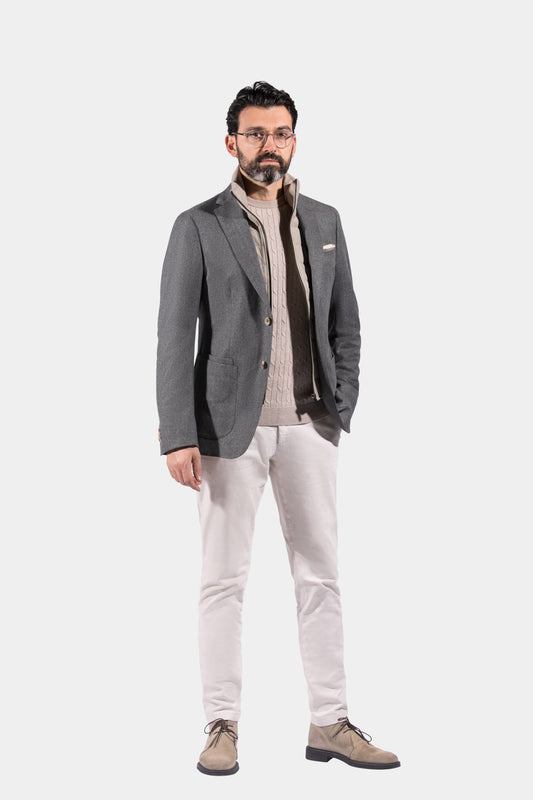 Windstopper, Mid Grey & Beige, Jacket Only