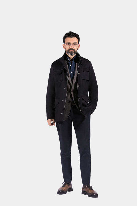 Field Jacket, Navy, Piacenza, Jacket Only