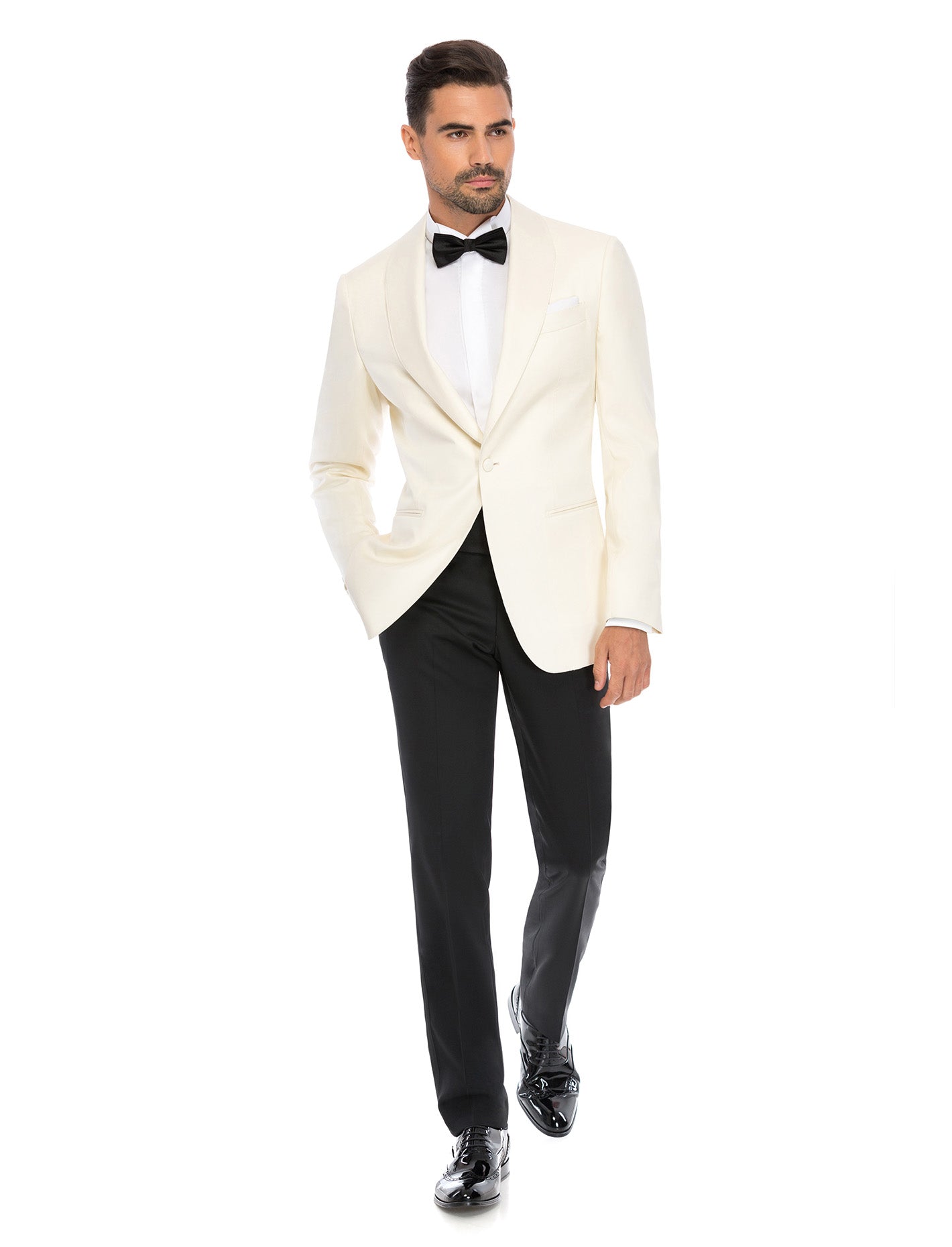 Shawl Lapel, Off White, Tuxedo, Zignone