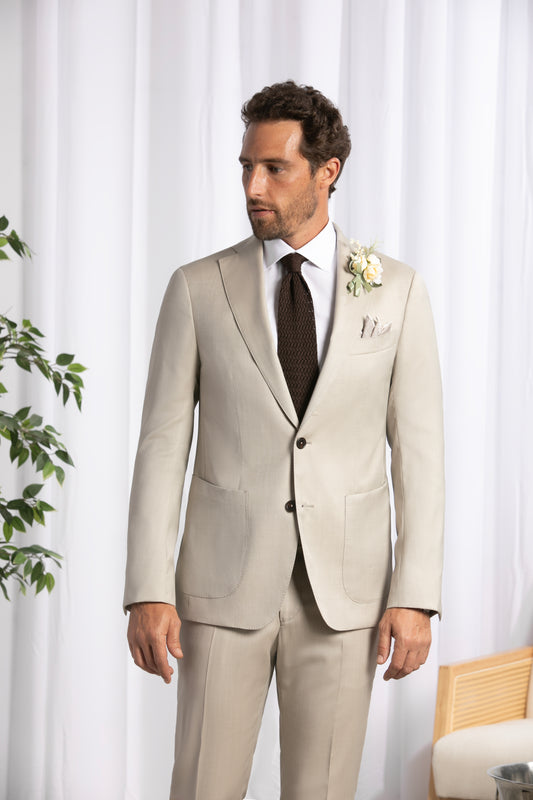 Notch Lapel, Patch Pockets, Stone Suit