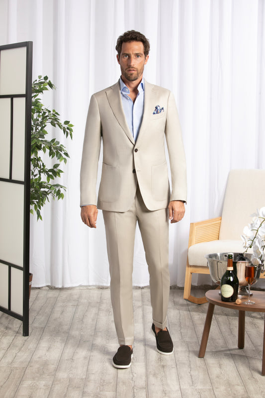 Notch Lapel, Patch Pockets, Stone Suit