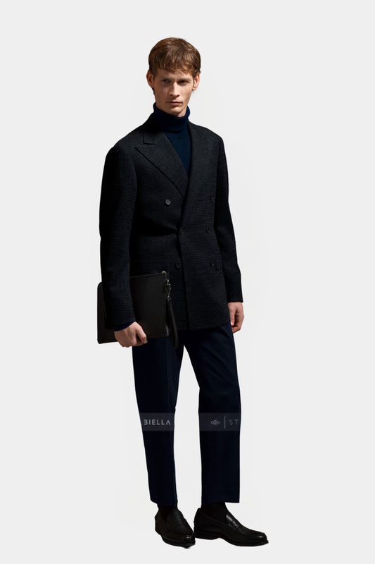 Peak Lapel Double Breasted 6 on 4, Dark Grey, Jacket Only
