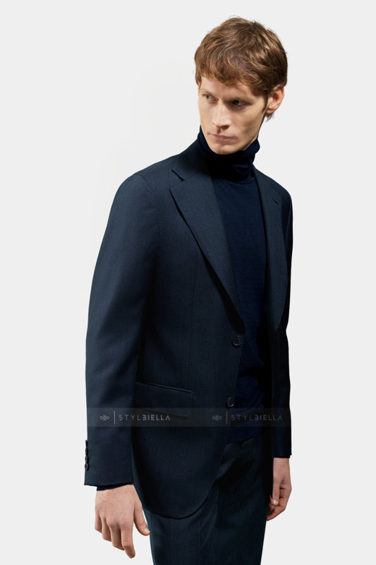 Notch Lapel, Chevron Dark Blue, Stylbiella