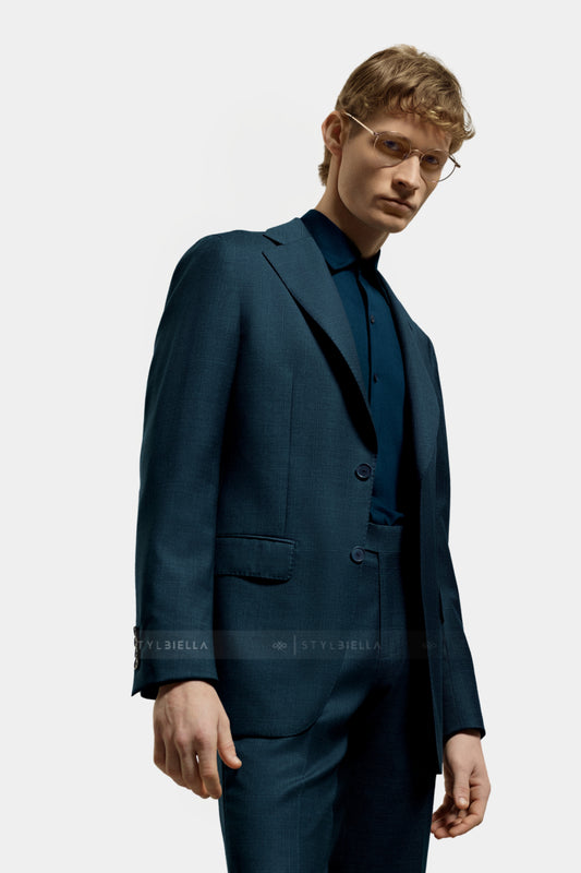 Notch Lapel, Prince de Galles Navy, Stylbiella