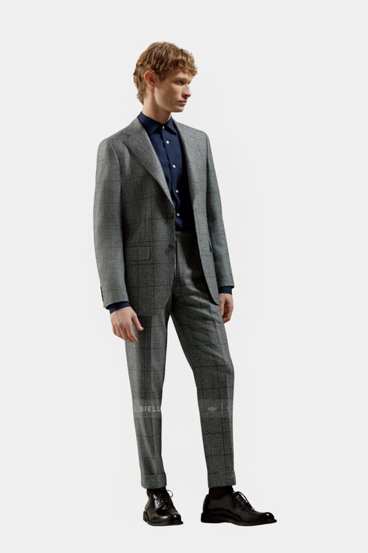 Notch Lapel, Mid Grey Prince de Galles Houndstooth, Stylbiella