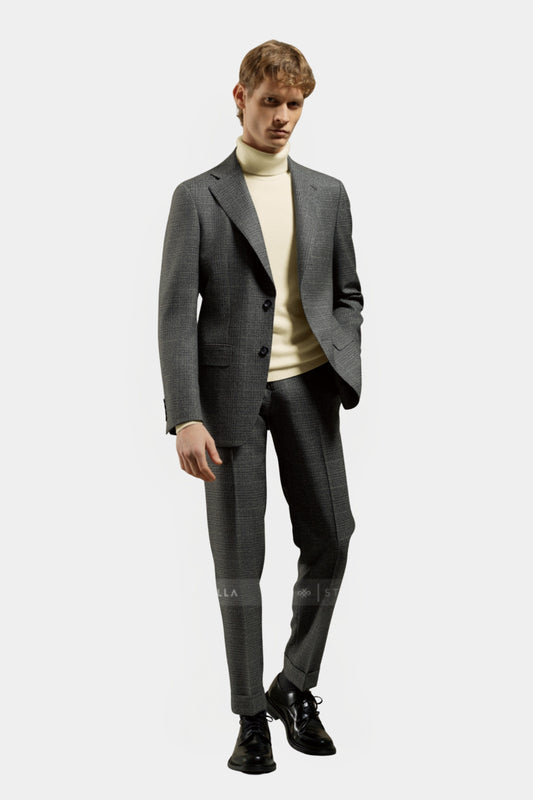 Notch Lapel, Mid Grey Prince de Galles, Stylbiella