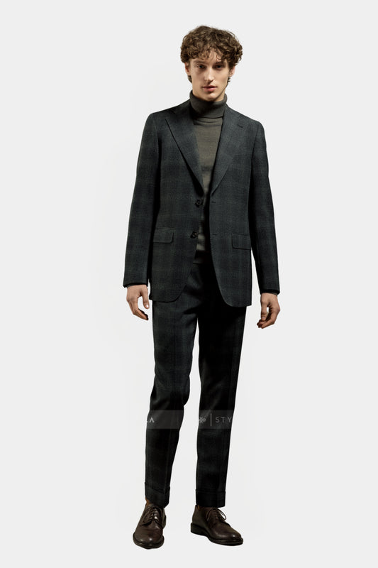 Notch Lapel, Dark Grey Checks, Stylbiella