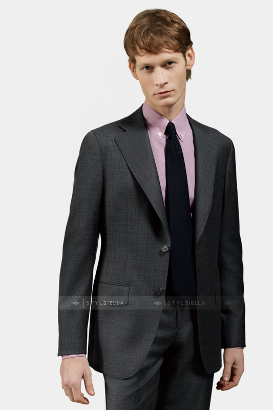 Notch Lapel, Mid Grey Checks, Stylbiella