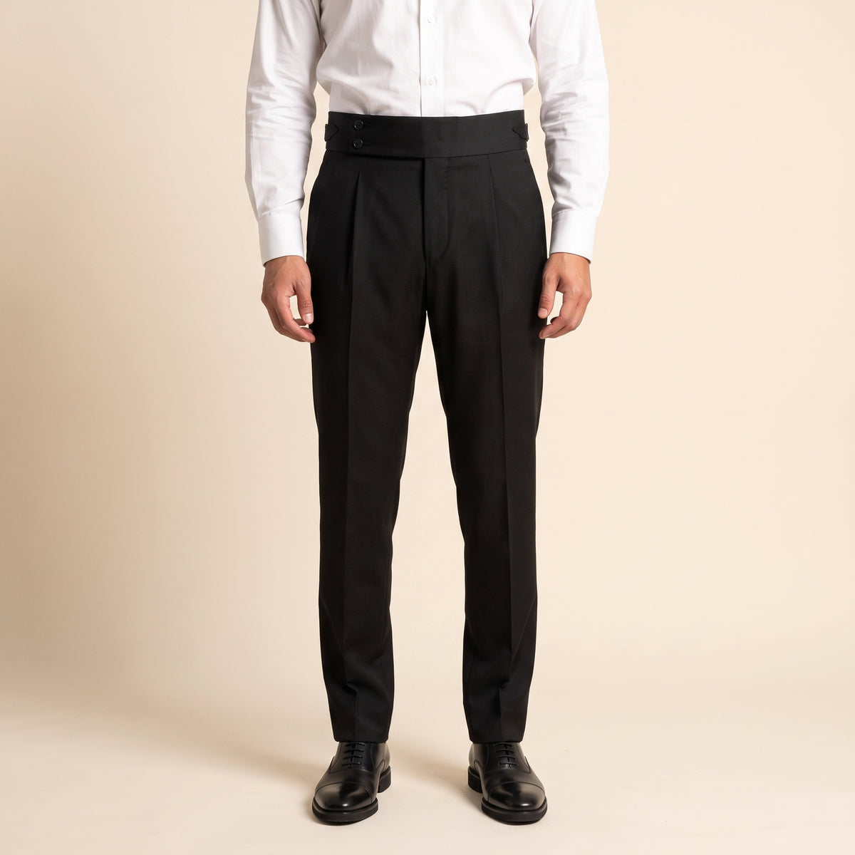 Double Breasted, 2 pcs Suit, Black, Pure Wool, Zignone Super 120's