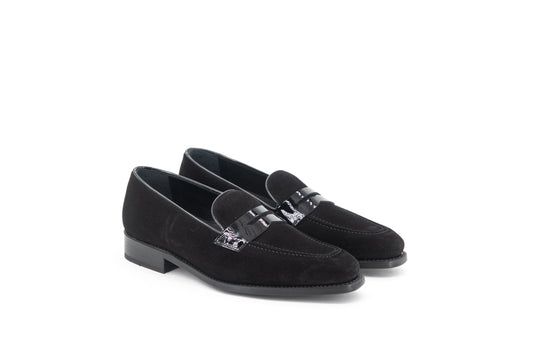 Suede & Leather Loafer Savile │ Black