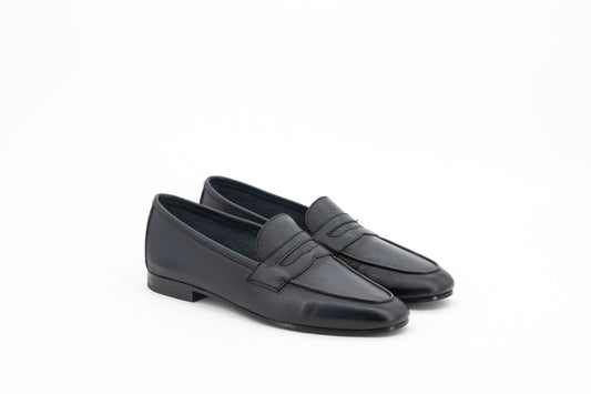 Grain Leather Venetian Loafer │ Navy