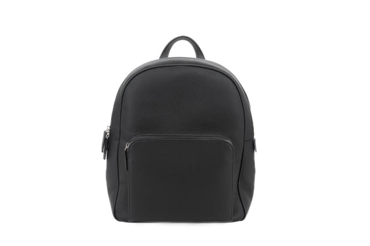 Leather Bagpack│ Black Grain
