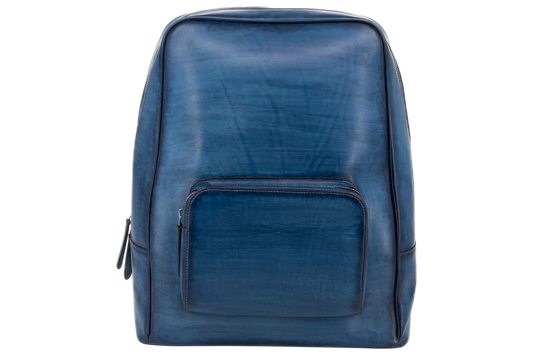 Leather Bagpack│ Blue Patina