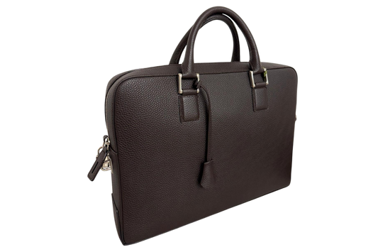 Leather Business Bag│ Brown Grain