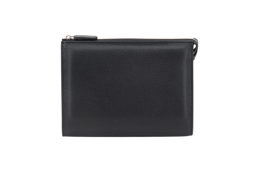 Leather Clutch │ Black Grain