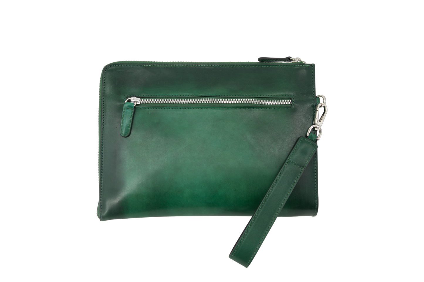 Leather Clutch │ Green Patina