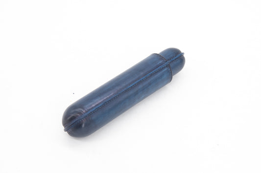 Leather Cigar Case │ Blue Patina