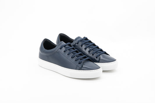 Leather Trainer │ Navy