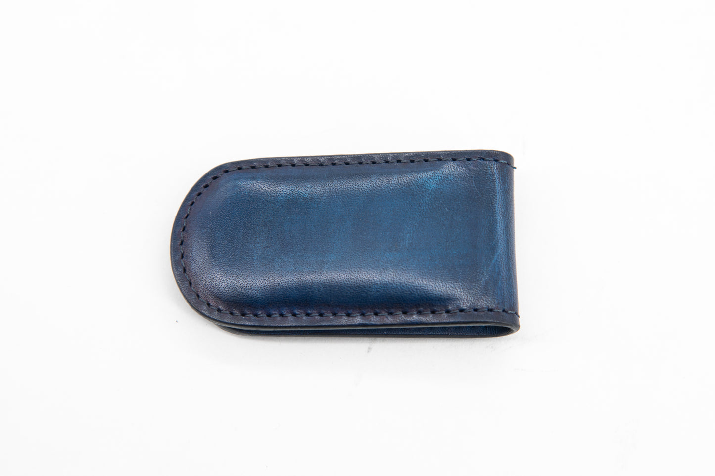 Leather Money Clip │ Blue Patina