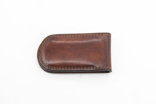 Leather Money Clip │ Brown Patina