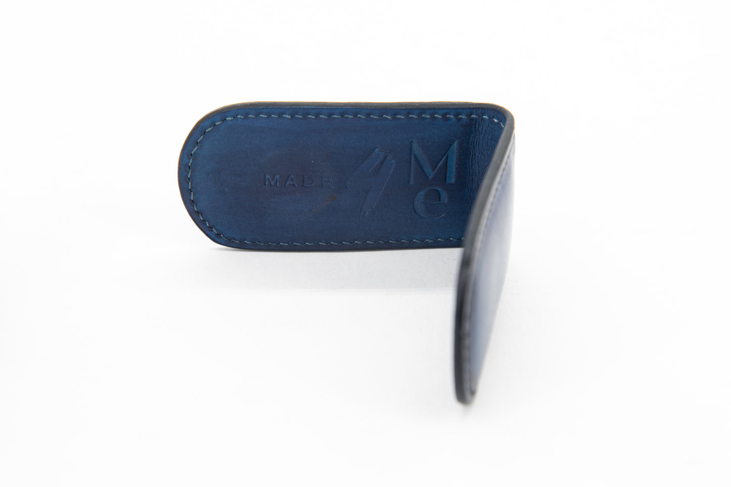 Leather Money Clip │ Blue Patina