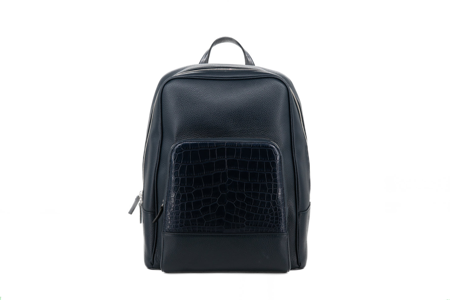 Calf & Alligator Leather Bagpack │ Navy