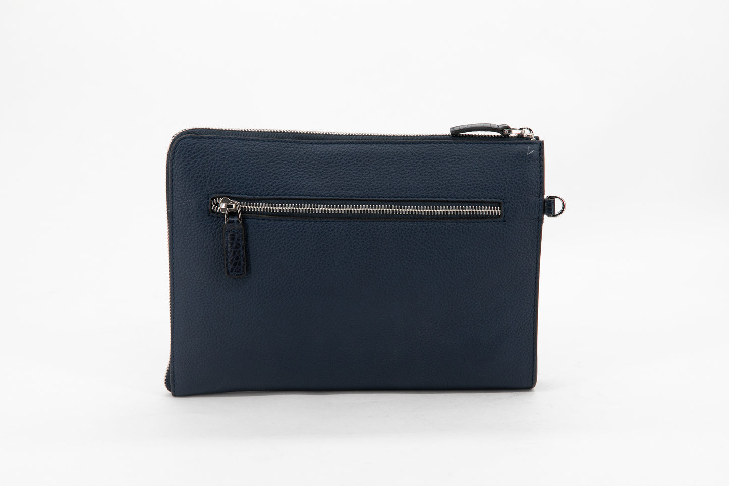 Alligator & Calf Leather Clutch │ Navy