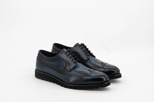 Leather Longwing Blucher Zurigo │ Navy
