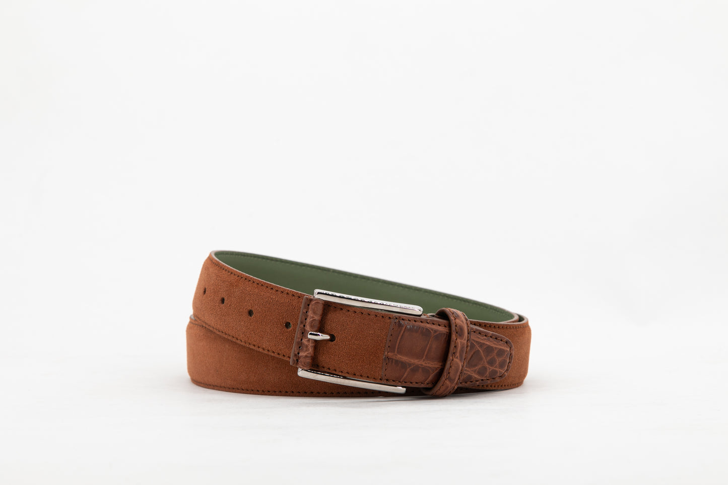 Suede & Croco Belt │ Camel