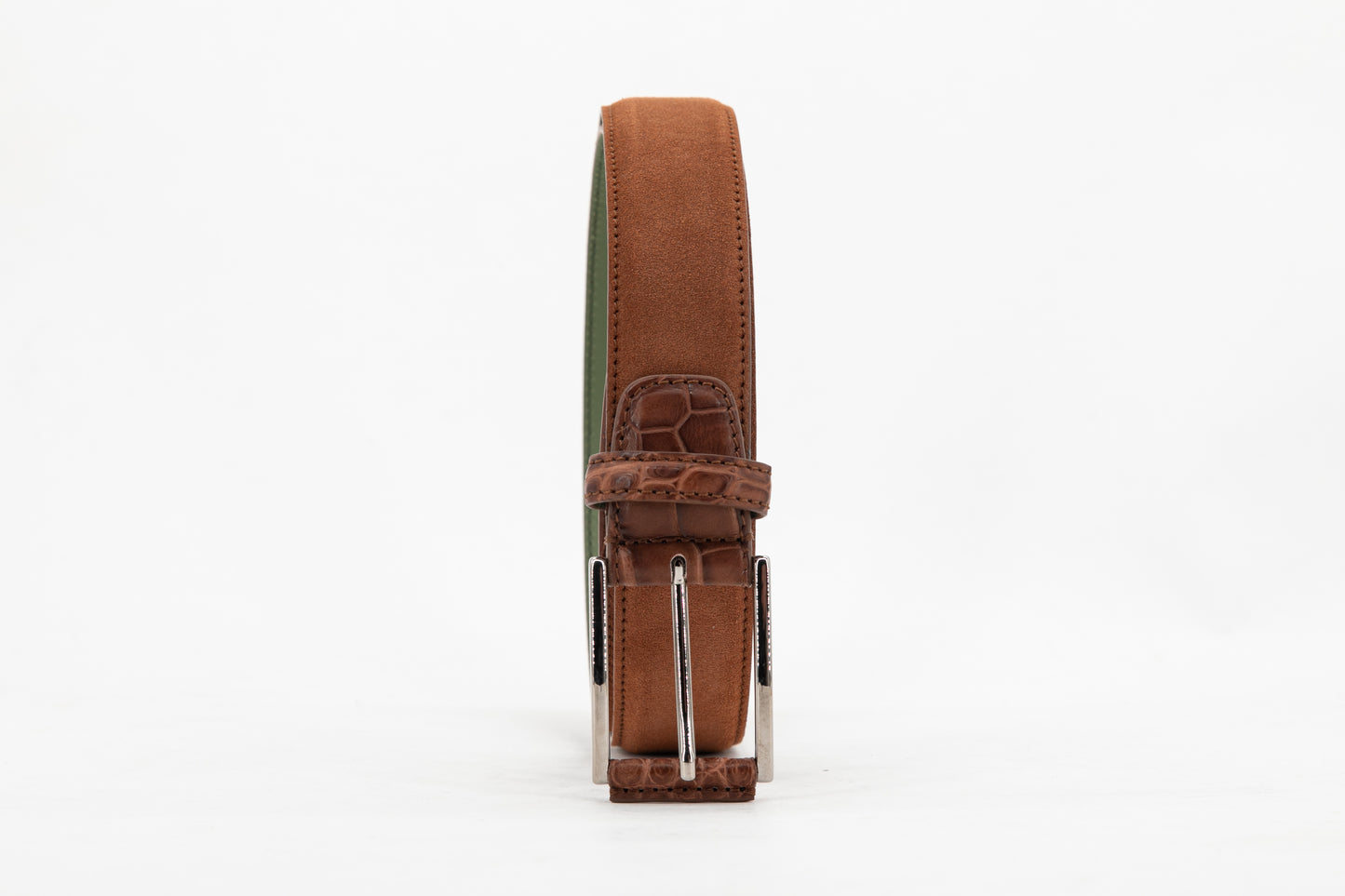 Suede & Croco Belt │ Camel