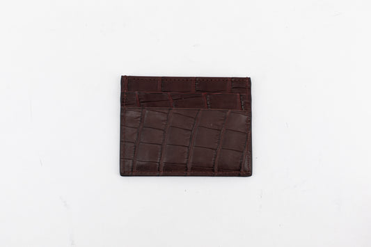 Croco Card Holder │ Brown