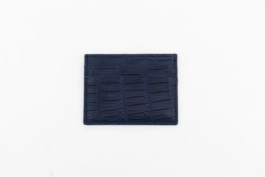 Croco Card Holder │ Navy