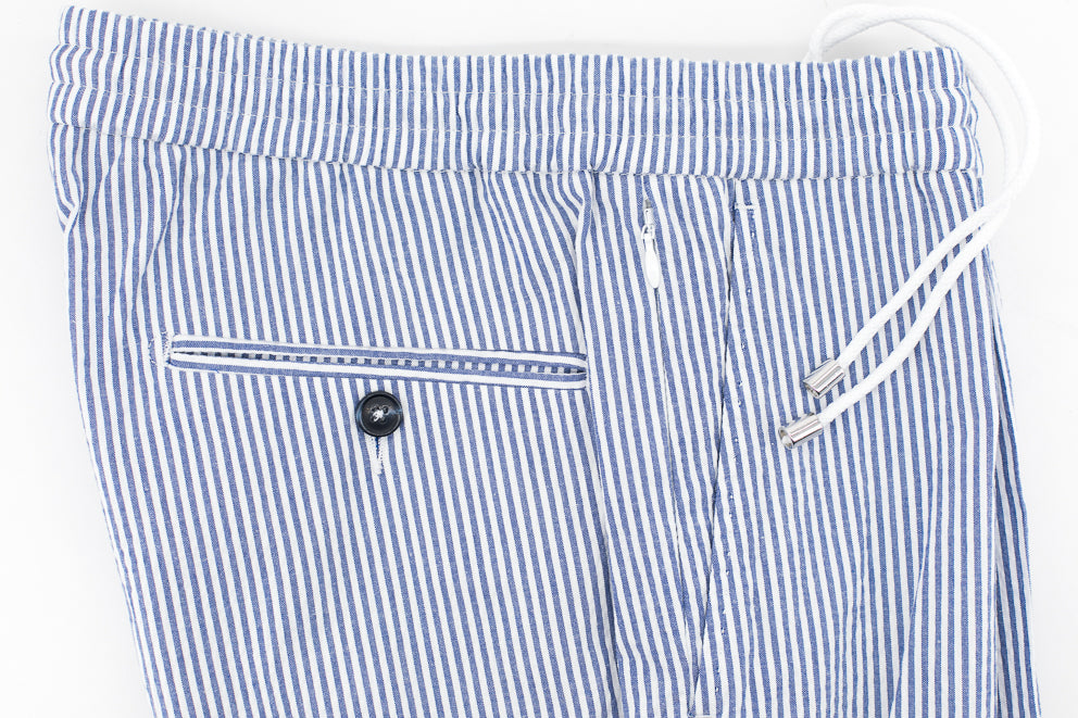 Jog Pants Seersucker │ Blue Stripes